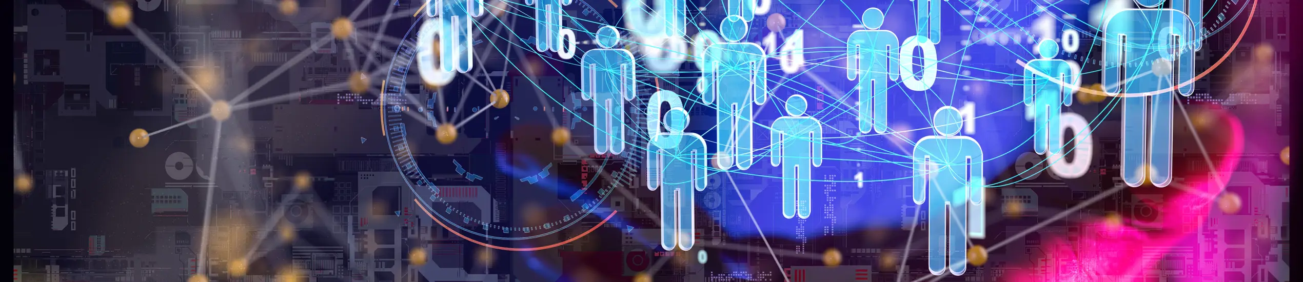 Abstract technology group and data 3d